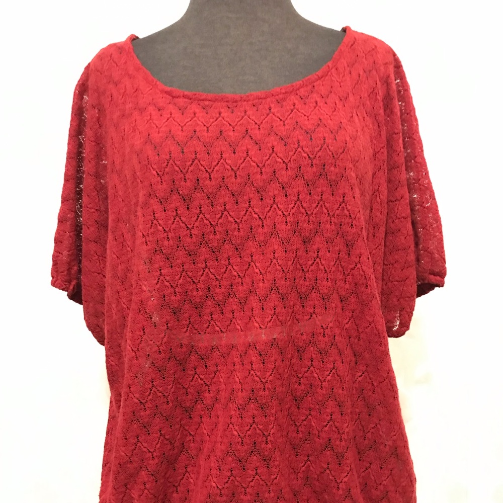 Forever 21 Red Patterned Top